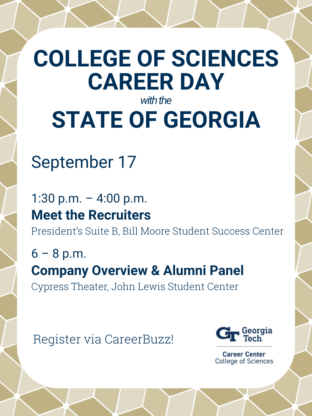 College of Sciences Career Day with the State of Georgia