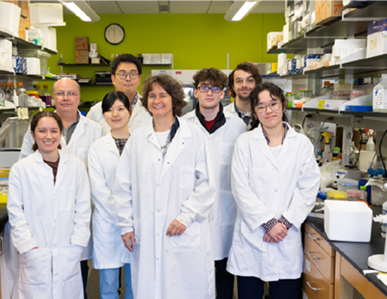 Group of BioSci students in a lab