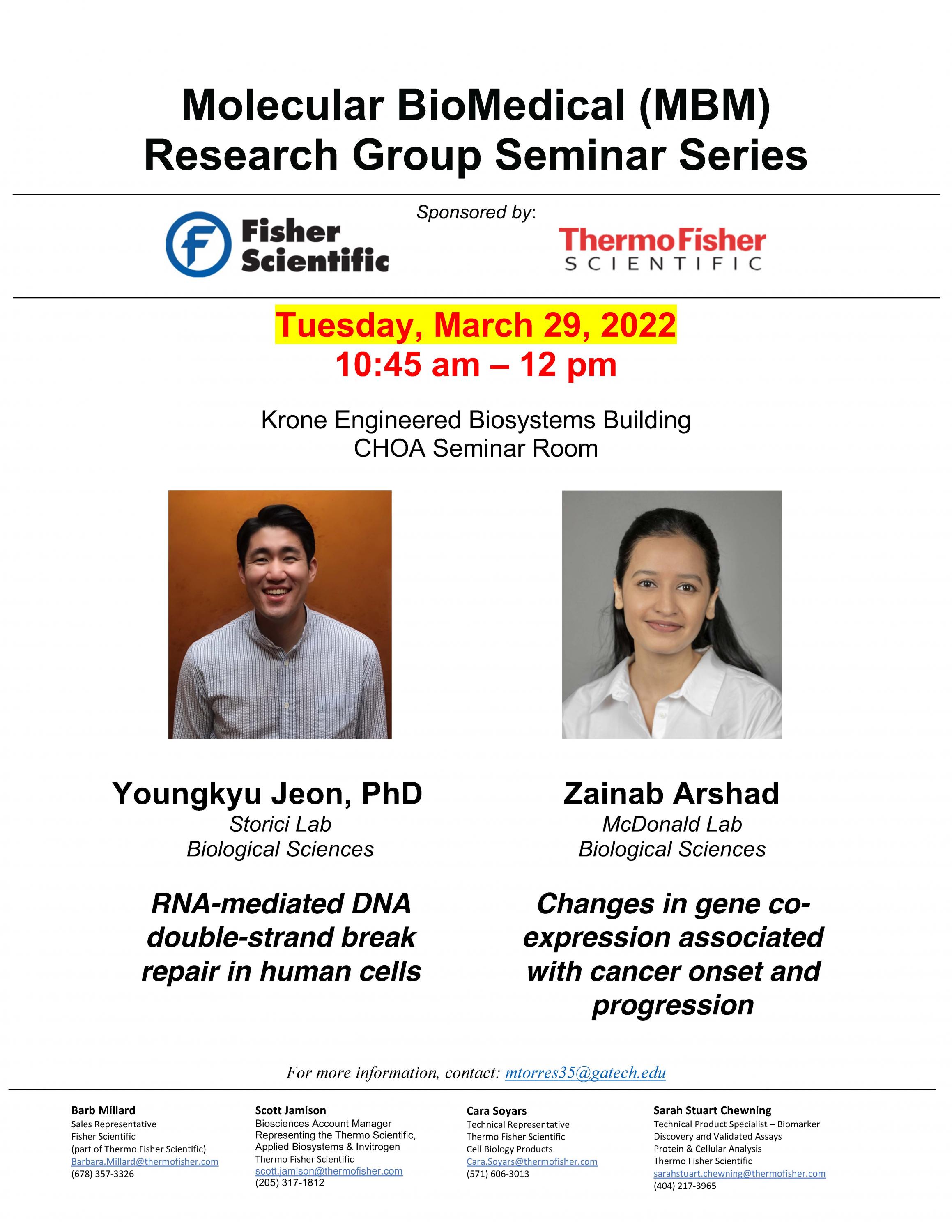 MBM Research Group Seminar - March 29, 2022