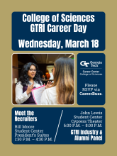 Flyer: College of Sciences - GTRI Alumni and Career Day (03.18.26)