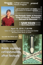 Sam Kean and The Disappearing Spoon