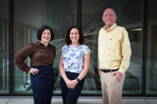 Interdisciplinary faculty co-directors of the Astrobio Minor (from left): Jennifer Glass, Frances Rivera-Hernández, Nicholas Hud