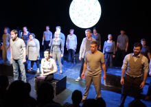 A rehearsal for "The Mold That Changed the World" musical. (Photo Charades Theater Company).