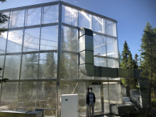 A research enclosure at the Oak Ridge National Laboratory's SPRUCE facility in northern Minnesota. (Photo Joel Kostka)